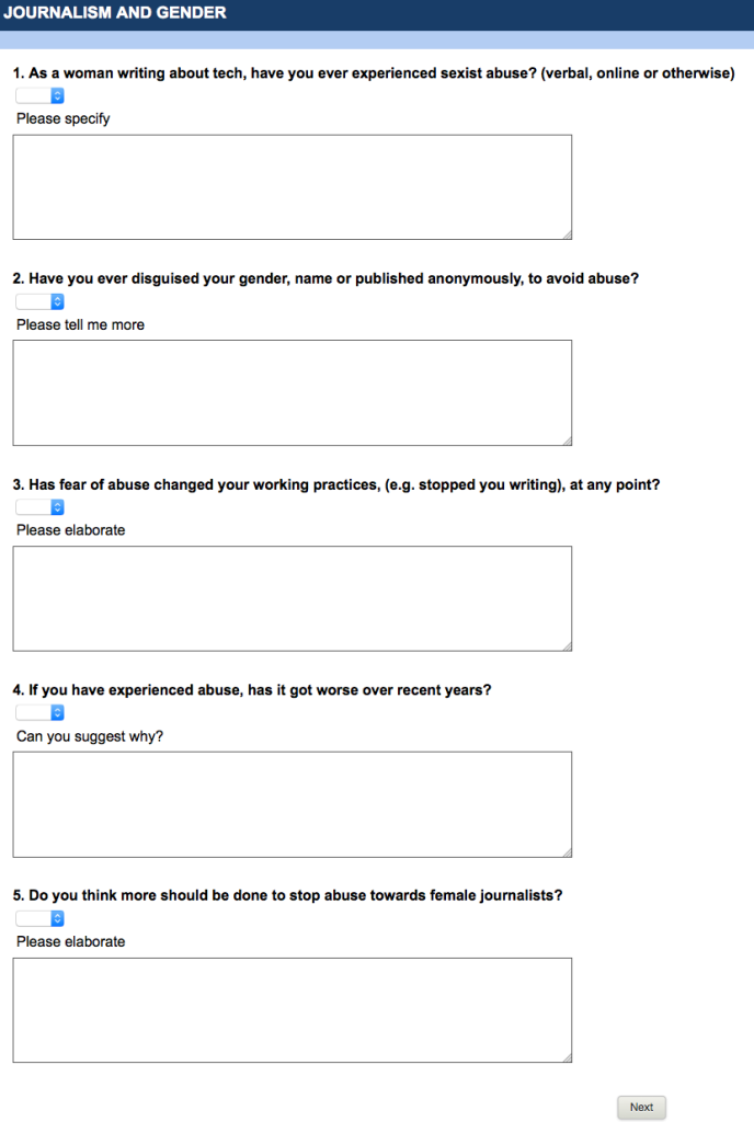 JOURNALISM AND GENDER Survey 2015-04-20 12-07-03